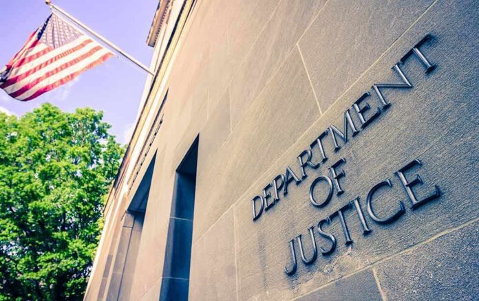 1384089728 featured image Department of Justice building with American flag.