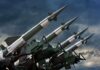 Four rockets pointed towards the sky