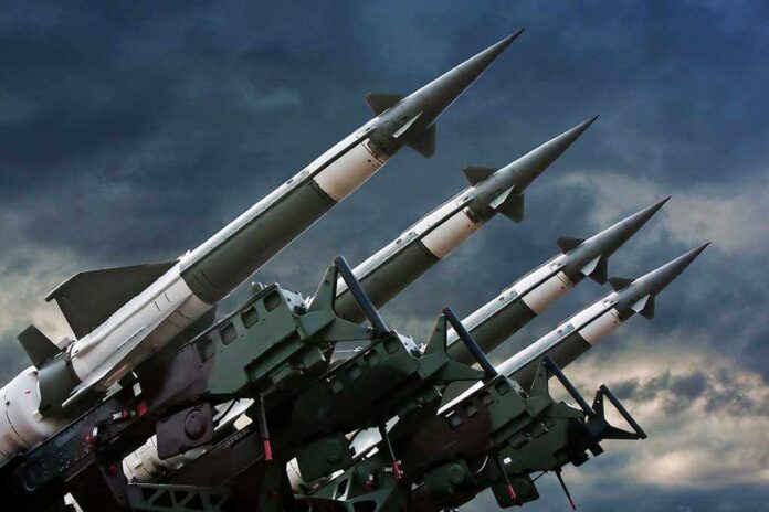 71240899 featured image Four rockets pointed towards the sky