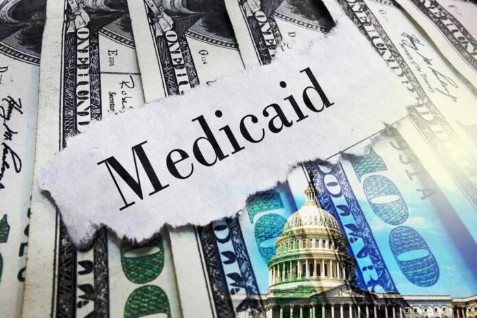 shutterstock_2599292677.jpg featured image Medicaid text over cash and capitol building