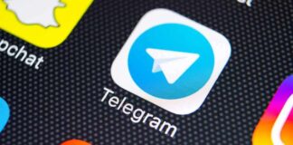 Telegram app icon on a smartphone screen