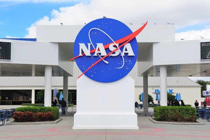 NASA logo displayed prominently at a visitor center