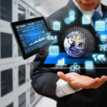 FCC BANS Your Router — Network Blackout Looms Businessman holding virtual data and analytics hologram.