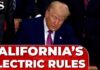 TRUMPS signs resolutions barring CALIFORNIA'S ELECTRIC
