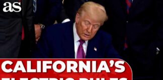 TRUMPS signs resolutions barring CALIFORNIA'S ELECTRIC