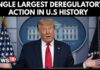 Trump Announces 'Largest Deregulation' In US History | $1.3