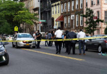 Modena Carnage: Car Mows Down Innocents Police gathered at an urban crime scene.