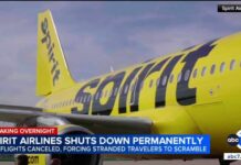 Spirit Airlines says it's going out of business after 34 years and