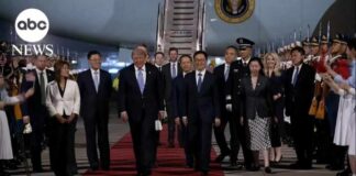 Trump arrives in Beijing for high-stakes summit with Xi