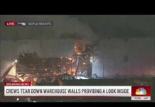 Crews tear down walls of Boyle Heights warehouse, providing a look inside