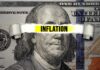 Inflation Shock: Three-Year High Looms A torn paper strip with the word 'INFLATION' over a hundred dollar bill featuring Benjamin Franklin
