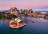 Jurassic Park Icon: Shocking Final Twist Sydney Opera House and city skyline at sunset.