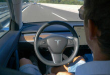 Dashboard Distraction: The New Silent Killer Person using autopilot in Tesla on highway.