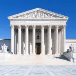 Meta’s $1.4 Trillion Nightmare The Supreme Court building featuring marble columns and a clear blue sky