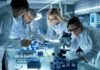 Scientists working together in a laboratory