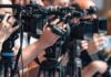 Trans Actor Not Getting Offers television cameras on tripods at a media event