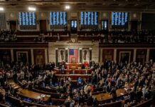 Election Brawl Erupts: Rules vs. Trump U.S. House chamber with lawmakers gathered before a session