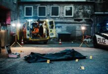 Freezer Horror Exposes Social Security Loophole crime scene with body bag in alley