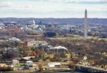 Military Complex? Arch Plan Explodes Washington Monument and U.S. Capitol across the National Mall