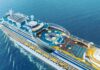 Wedding Cruise Turns Deadly Cruise ship upper decks with pools and lounge areas at sea
