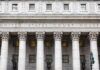 Courthouse Meltdown: Underwear Stash Exposed United States courthouse facade with Corinthian columns