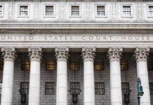 Courthouse Meltdown: Underwear Stash Exposed United States courthouse facade with Corinthian columns