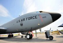 Mission Over, ISIS Over? U.S. Air Force tanker aircraft on display at an airfield