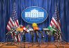 Trump Threatens Media OBLIVION Press microphones at a White House briefing podium