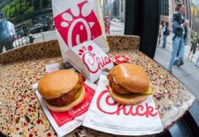 Today Show Ambush? Chick-fil-A Put On Trial Chicken sandwiches on a speckled countertop by a window