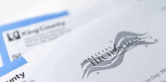 Official election mail envelopes with county label